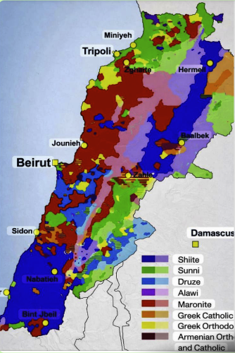 Mosaïque de religions au Liban